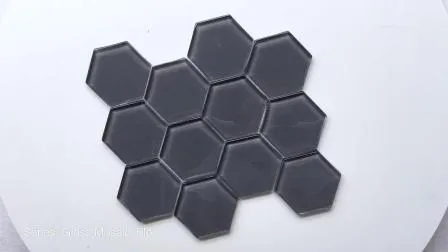 300*300mm Diamond Hexagon Shaped Glass Mosaic Bathroom Tiles