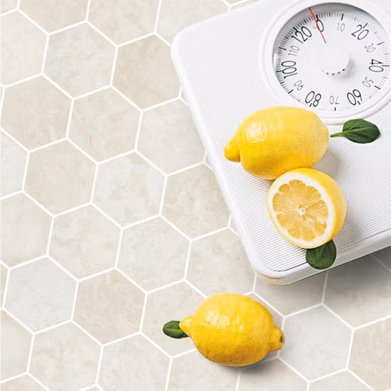 Telha de mosaico de mármore em forma de leque em forma de leque para projeto comercial residencial
