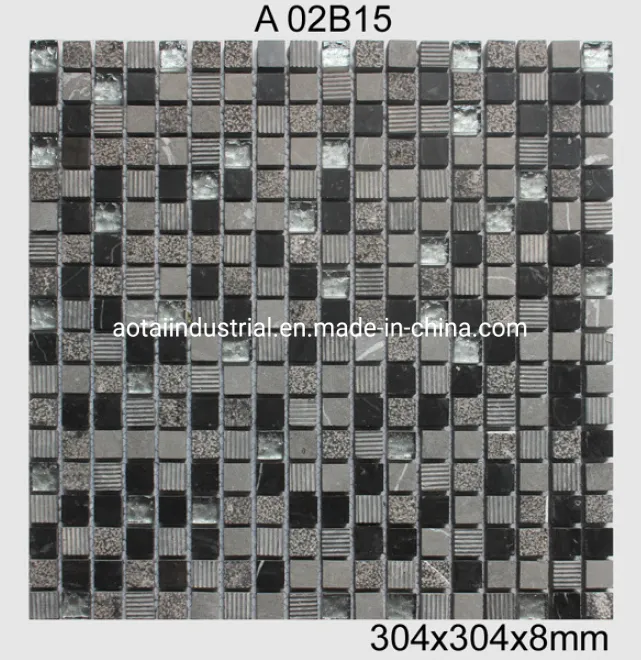 Azulejos de parede de banheiro em forma de quadrado mosaico de mármore