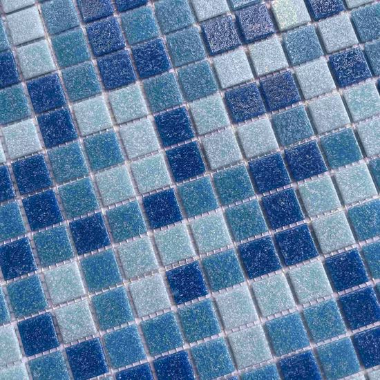 300X300mmm 12 polegadas 3,5mm 4mm 6mm azul brilhante piscina azulejo mosaico de cristal