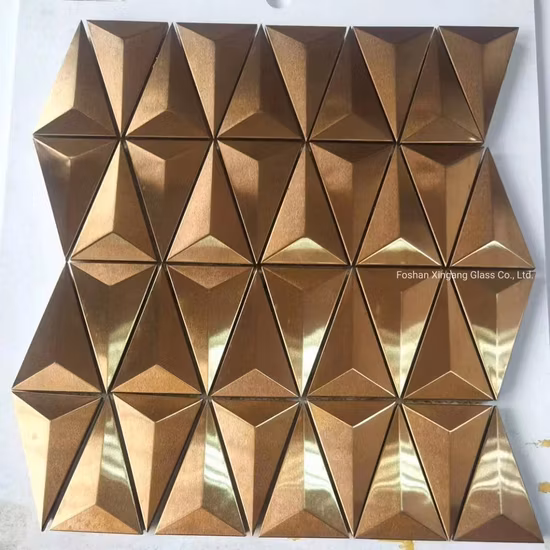 Hexágono Efeito 3D Decoração/Decorativo/Arte/Metal/Cerâmica Mistura de Azulejo de Mosaico de Aço Inoxidável para Decorações de Parede